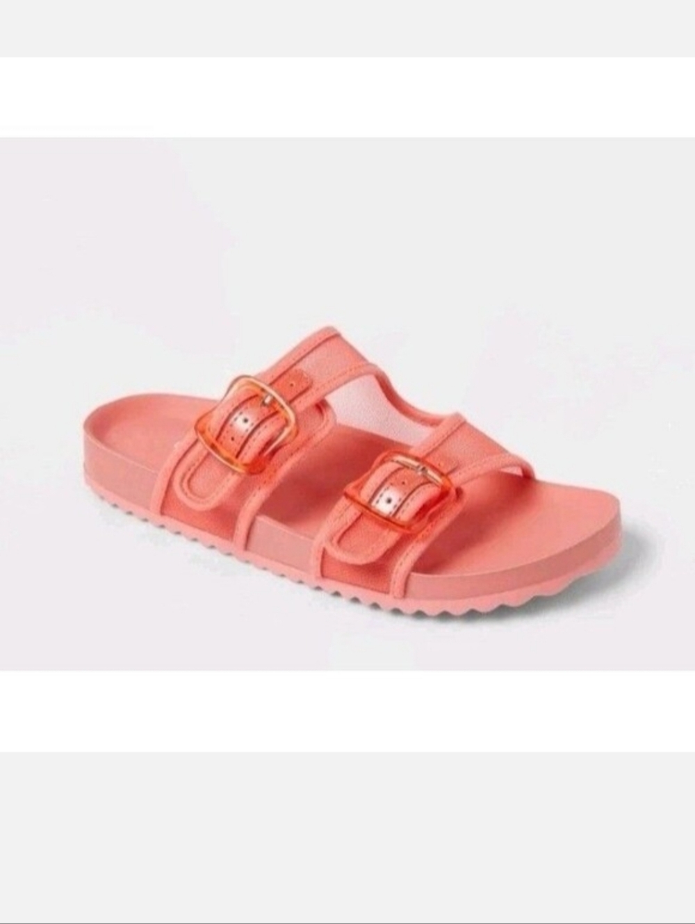 Cat & Jack Coral Red Two Band Slides